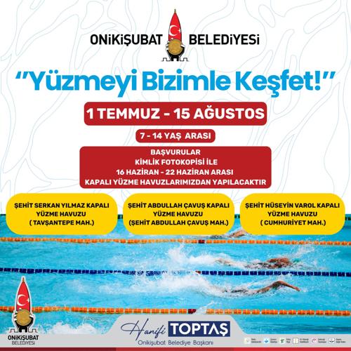 Yüzmeyi Onikişubat’la keşfedecek çocuklara müjde! Kurs başvurular başladı